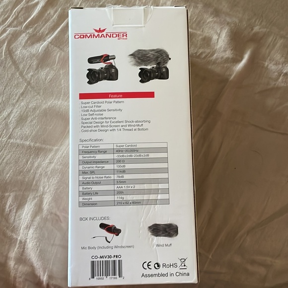 Commander optics V30 PRO directional condenser shotgun video microphone - Picture 3 of 4